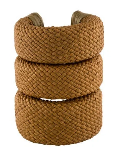 Pre-owned Johanna Ortiz X Aerin La Sierra Cuff Bracelet Set In Neutral