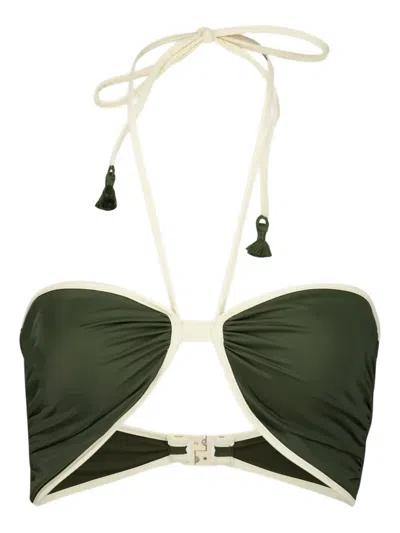 Johanna Ortiz Yacumama Bikini Top In Green