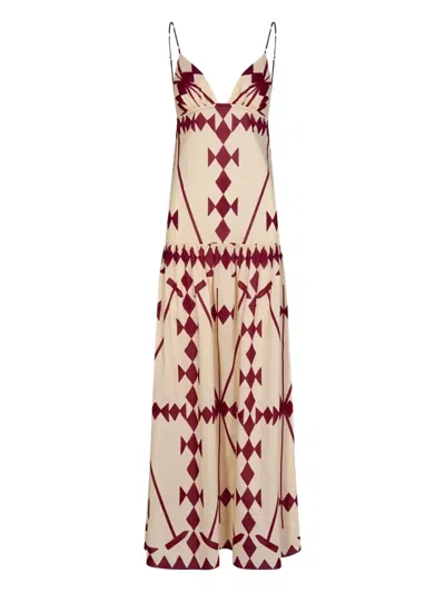 JOHANNA ORTIZ ZEA PALM GEOMETRIC-PRINT DRESS