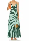Johanna Ortiz Zea Palm Maxi Dress In Dark Green In Green