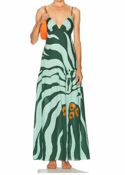 Johanna Ortiz Zea Palm Maxi Dress In Dark Green