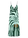 Johanna Ortiz Zea Palm Midi Dress In Green
