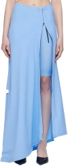 Johanna Parv Blue Vent Maxi Skort In Sky Blue