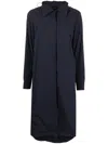 Johanna Parv Classic-collar Hooded Trench Coat In Blau