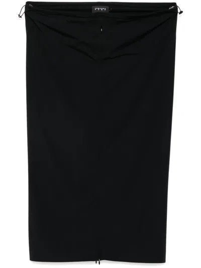 Johanna Parv Drawstrings Waist Skirt In Black