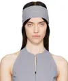 Johanna Parv Gray Triangle Ponytail Hole Headband In Grey