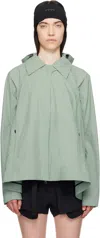 Johanna Parv Green Cover Jacket In Stone Green