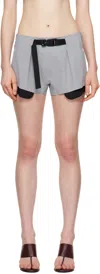 Johanna Parv Grey Belted Shorts In Grey