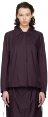 Johanna Parv Purple Hood Jacket In Plum