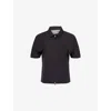 Johanna Parv X C4c X Pull And Bear X C4c X Pull And Bear Womens Black Pull&bear X Johanna Parv Short-sleeve Zip-up Cotton Shirt In Black