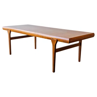 Pre-owned Johannes Andersen And C. F. Christensen Danish Expandable Teak Coffee Table Designed By Johannes Andersen In Brown