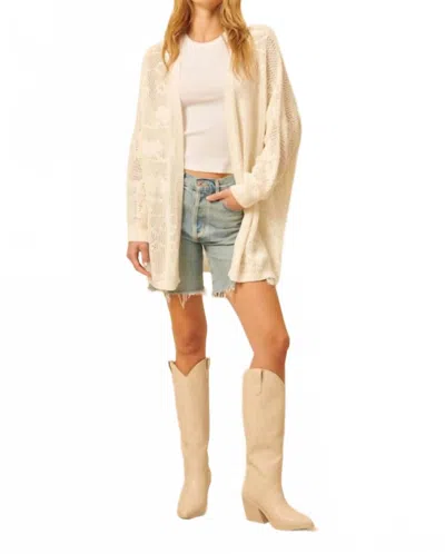 John & Jenn Apollo Cardigan In Sea Shell In Neutral