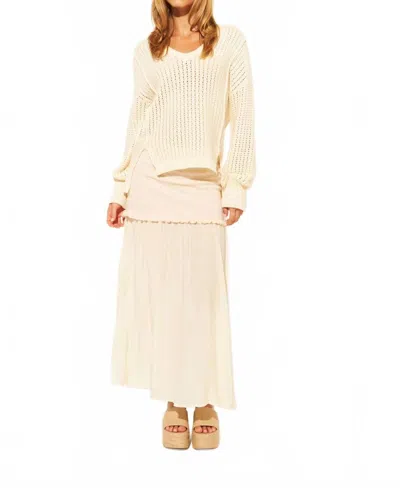 John & Jenn Avalon Summer Sweater In Antique Ivory In Neutral