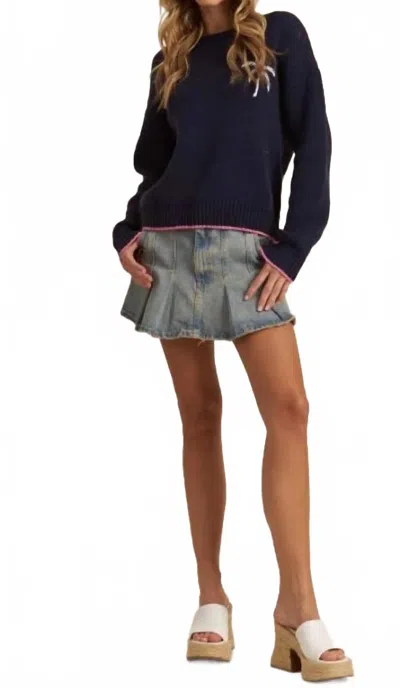 John & Jenn Brandon Sweater In Laguna Nights In Black