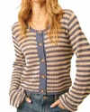 John & Jenn Bryson Cardigan In Beach Club In Brown