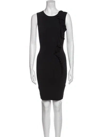 Pre-owned John & Jenn By Line Crew Neck Mini Dress In Black