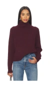 John & Jenn By Line Emmett Turtleneck Sweater In Burgundy