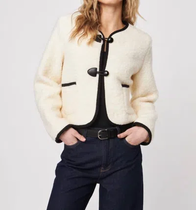 John & Jenn Devin Sweater Top In Winter Bloucle In Neutral