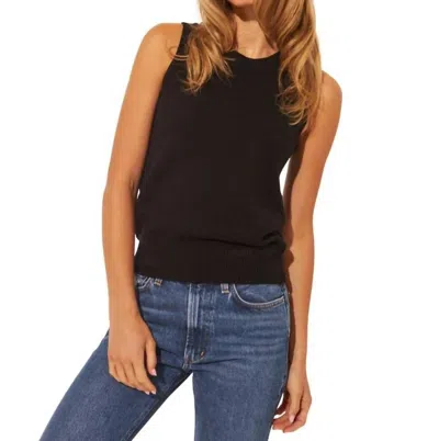 John & Jenn Eli Shell Sleeveless Top In Caviar In Black