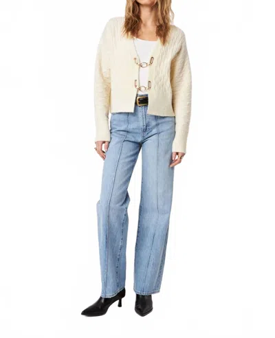 John & Jenn Emile Cardigan Sweater In Cream In White
