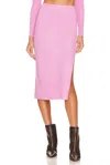 John & Jenn Frederic Midi Skirt In Blushing Rose In Pink