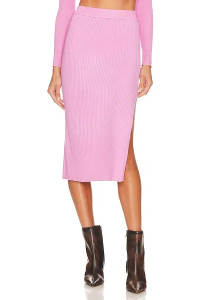 John & Jenn Frederic Midi Skirt In Blushing Rose In Pink