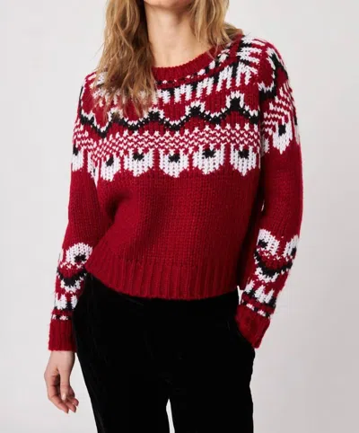 John & Jenn Hunter Sweater In Fireside Chill In Burgundy