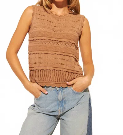 John & Jenn Husk Sleeveless Tank Top In Saddle In Brown
