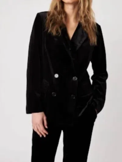John & Jenn Jasper Blazer In Nero Velevet In Black