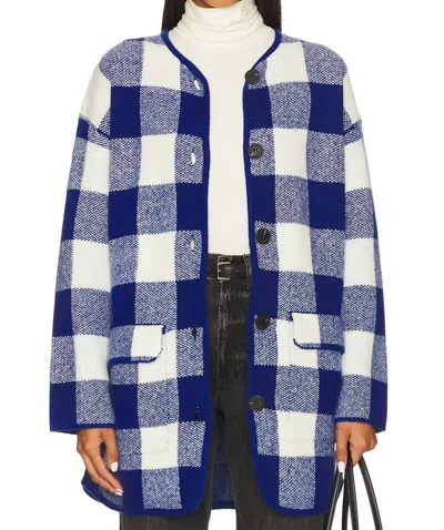 John & Jenn Jones Button Up In Blueberry Plaid