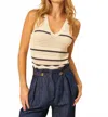 John & Jenn Landon Knit Vest In Nautical In Multi