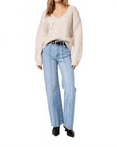 John & Jenn Maddy Long Sleeve Pullover In Cafe In Neutral