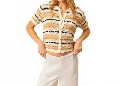 John & Jenn Makai Knit Cardigan In Panorama In Black