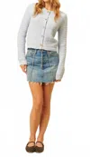 John & Jenn Marcel Cardigan In Denim Wash In White