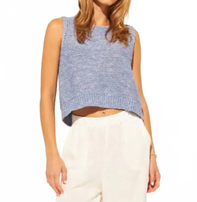 John & Jenn Martino Tie Back Sleeveless Top In Pacifico In Transparent