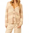 John & Jenn Mckay Striped Sweater In Cafe Au Lait In Neutral