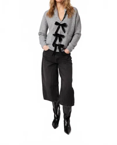 John & Jenn Micah Cardigan Top In Cloudy Sky In Gray