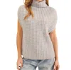 John & Jenn Neville Sleeveless Sweater In Chambray In Gray