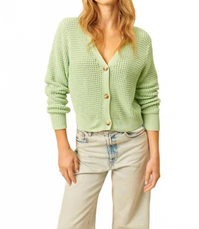 John & Jenn Ollie Sweater In Celery In Green