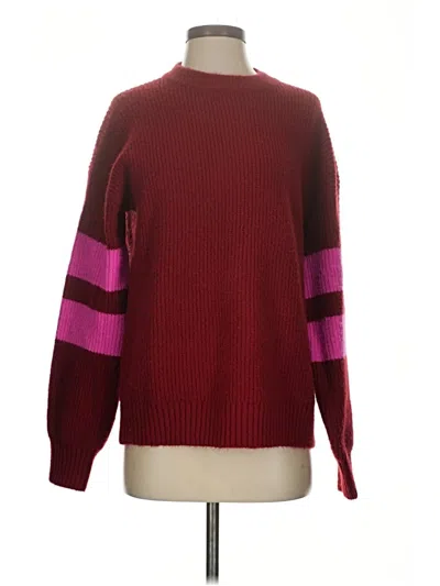Pre-owned John & Jenn Pullover Sweater In Burgundy