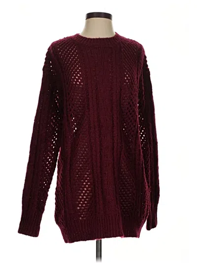 Pre-owned John & Jenn Pullover Sweater In Burgundy