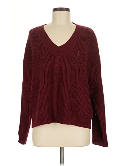 Pre-owned John & Jenn Pullover Sweater In Red
