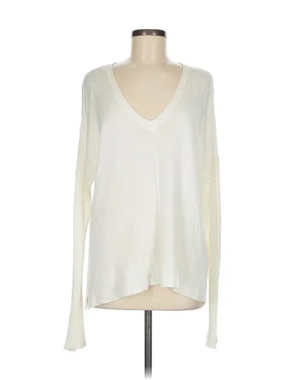 Pre-owned John & Jenn Pullover Sweater In White
