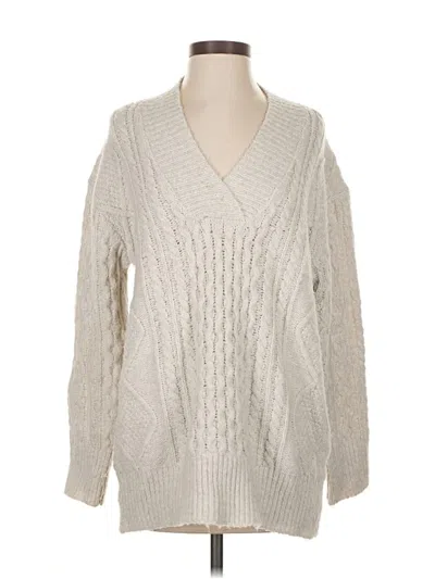 Pre-owned John & Jenn Pullover Sweater In White