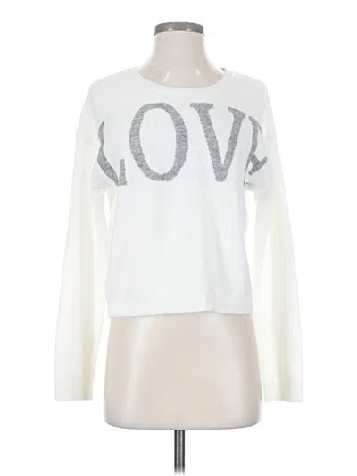 Pre-owned John & Jenn Pullover Sweater In White