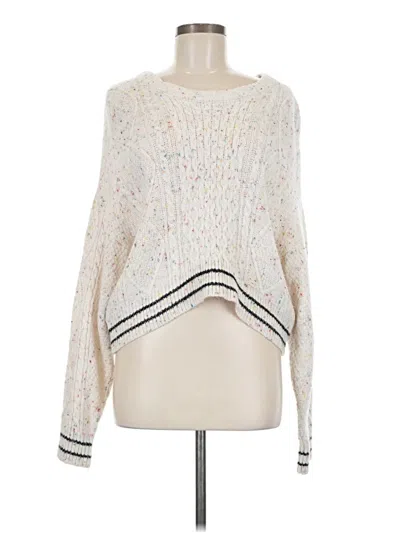 Pre-owned John & Jenn Pullover Sweater In White
