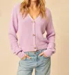 John & Jenn River Cardigan In Lilac In Blue