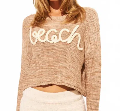 John & Jenn Rocco Beach Sweater In Pebble In Brown