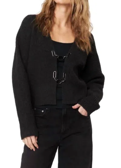 John & Jenn Sasha Cardigan In London Fog In Black