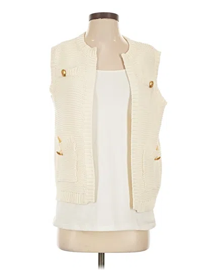 Pre-owned John & Jenn Sweater Vest In Ivory